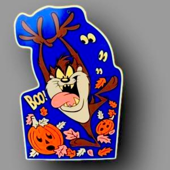 VINTAGE Taz Impact Plastics Halloween Yard Signs - Picture 1 of 7